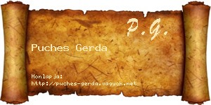 Puches Gerda névjegykártya